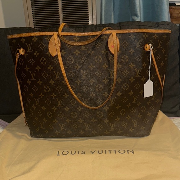 Louis Vuitton Brown Neverfull Tote Bag Iconic Monogram - Picture 1 of 16